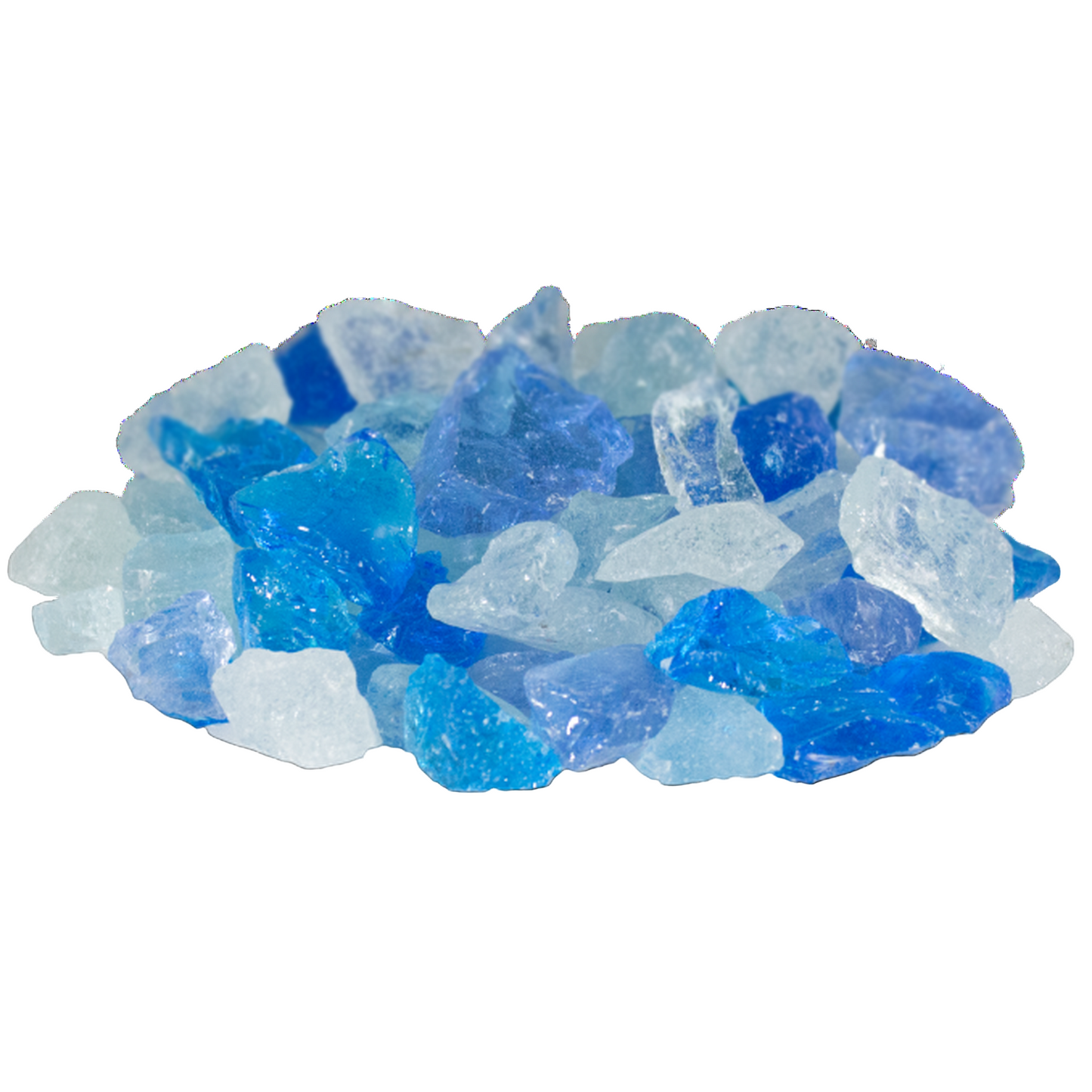 15 Lbs. Sapphire Blue Large Reflective Crushed Glass Media