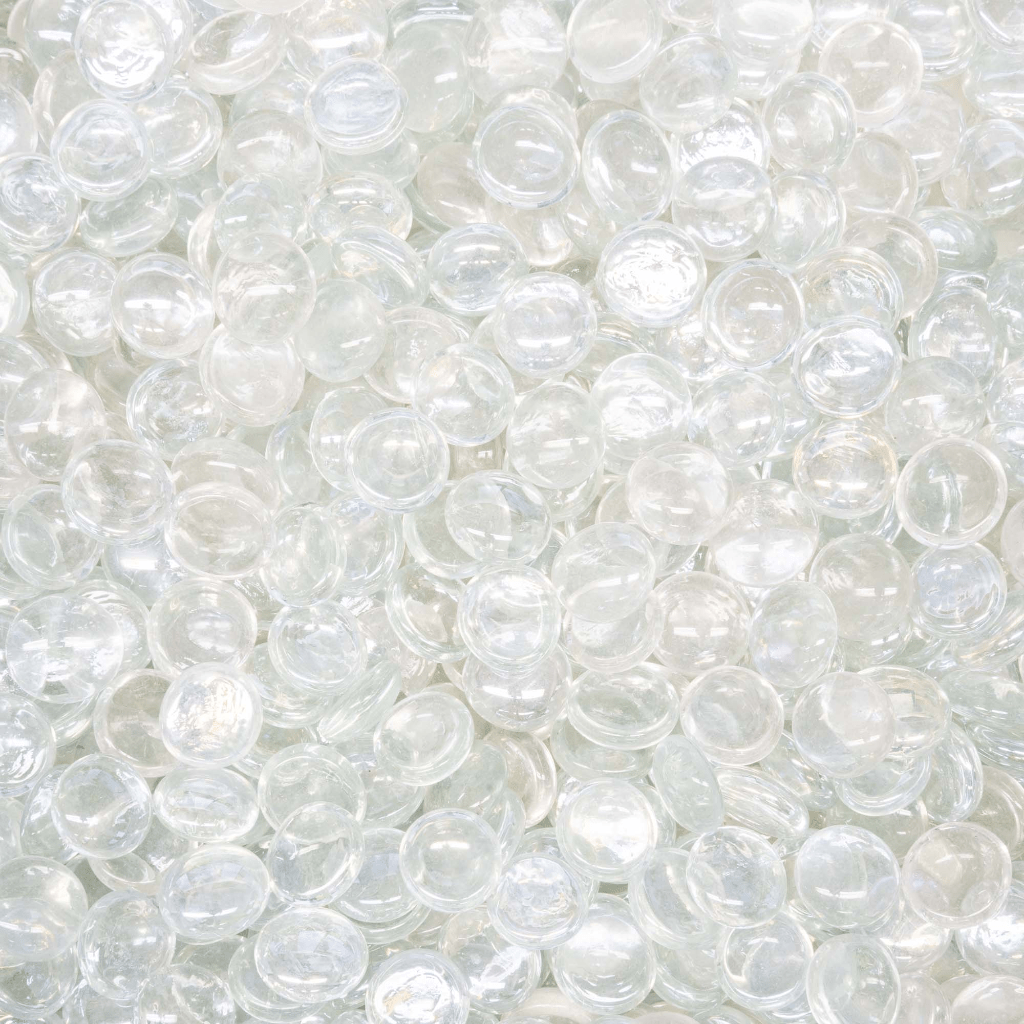25 lbs. Reflective Fire Glass Pebbles/Gems