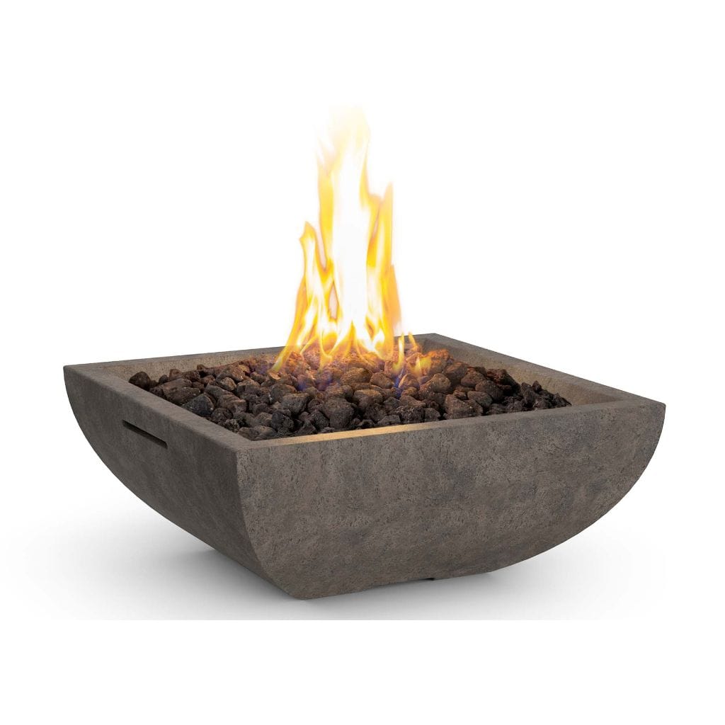 American Fyre Designs 30" Bordeaux Petite Square Gas Fire Bowl