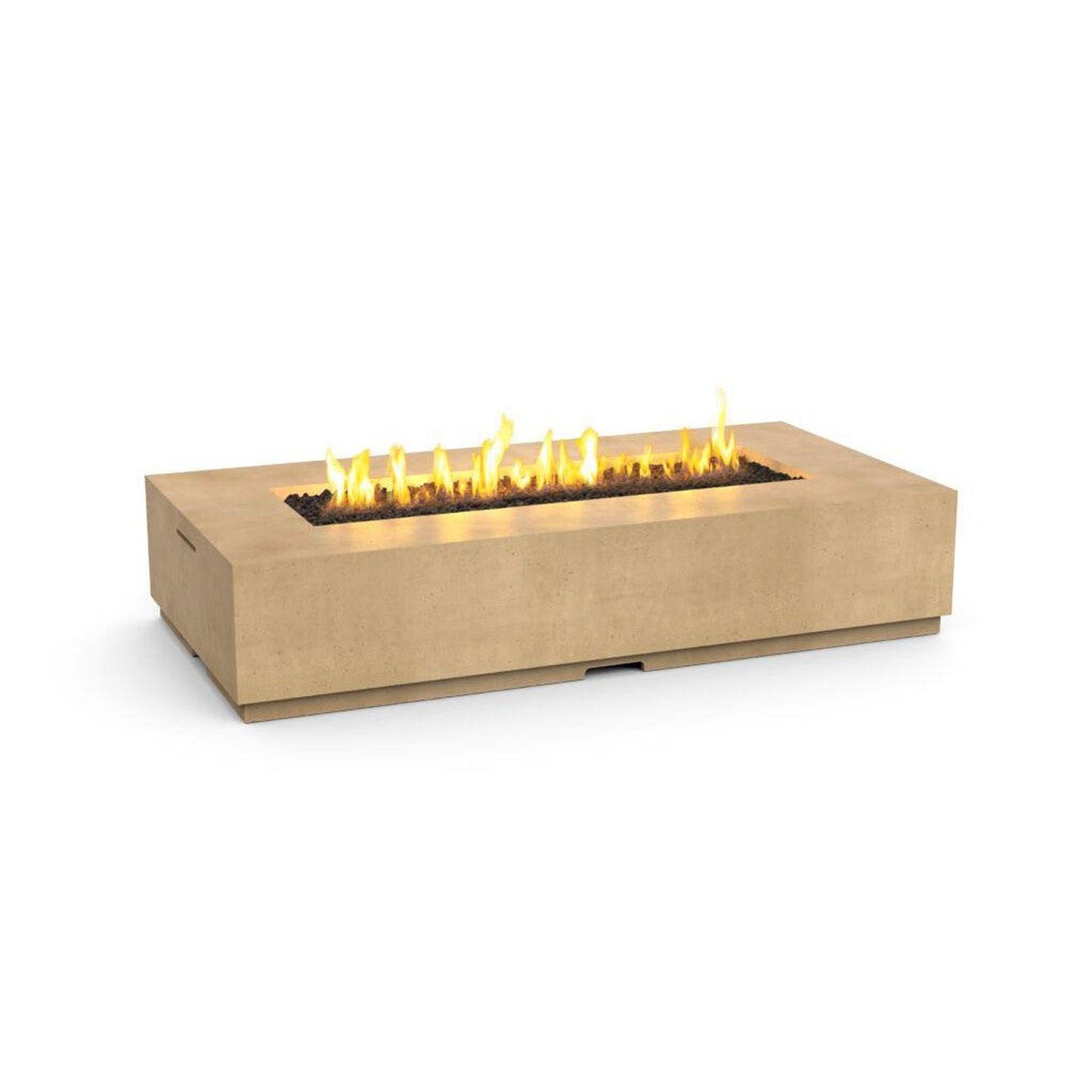 American Fyre Designs Legend Long 72" Travertine Natural Gas Firetable with FyreStarter Bluetooth Control