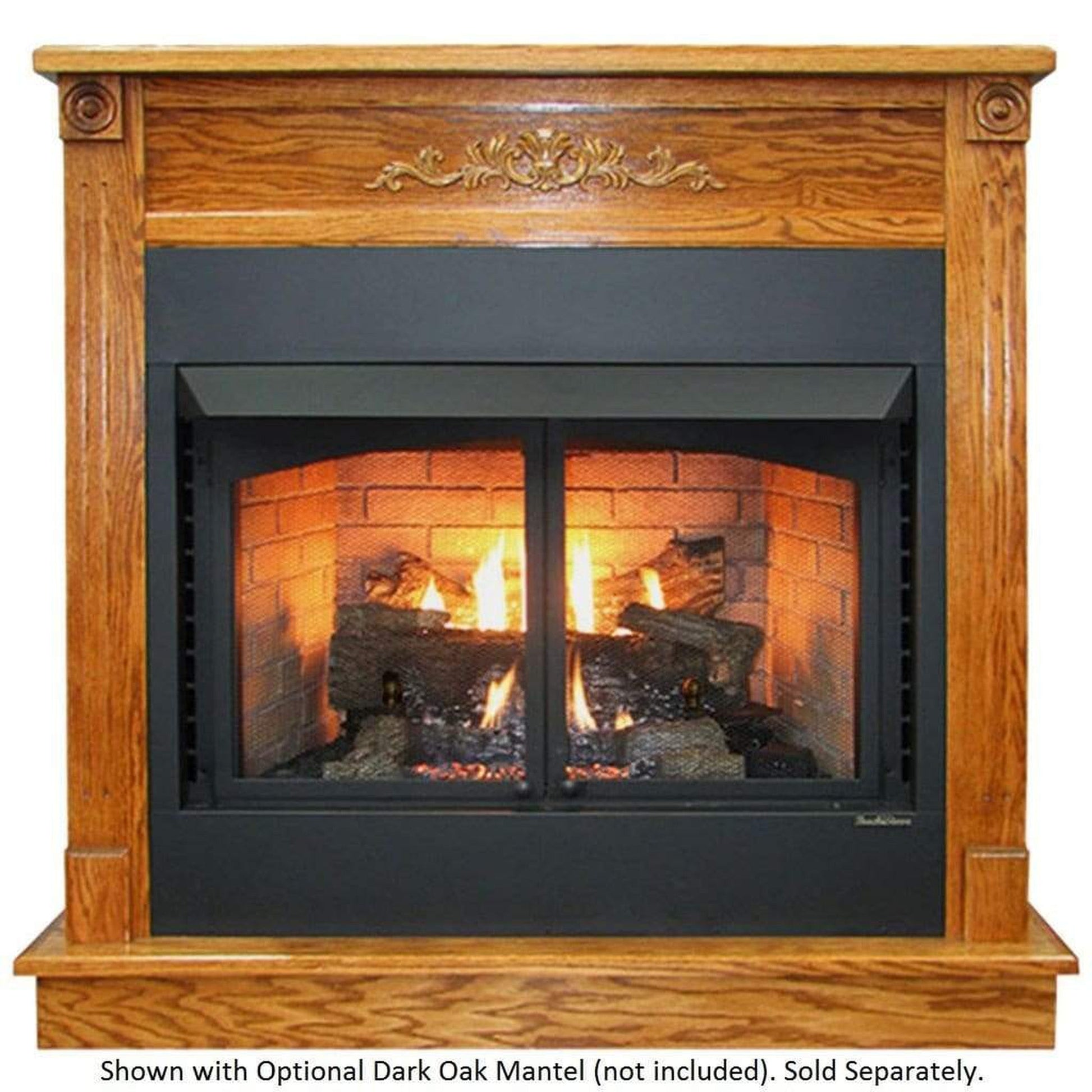 Buck Stove Builder Series Model ZCBBXL 42" Vent Free Gas Firebox With EmberVision 100 Liquid Propane Oak Log