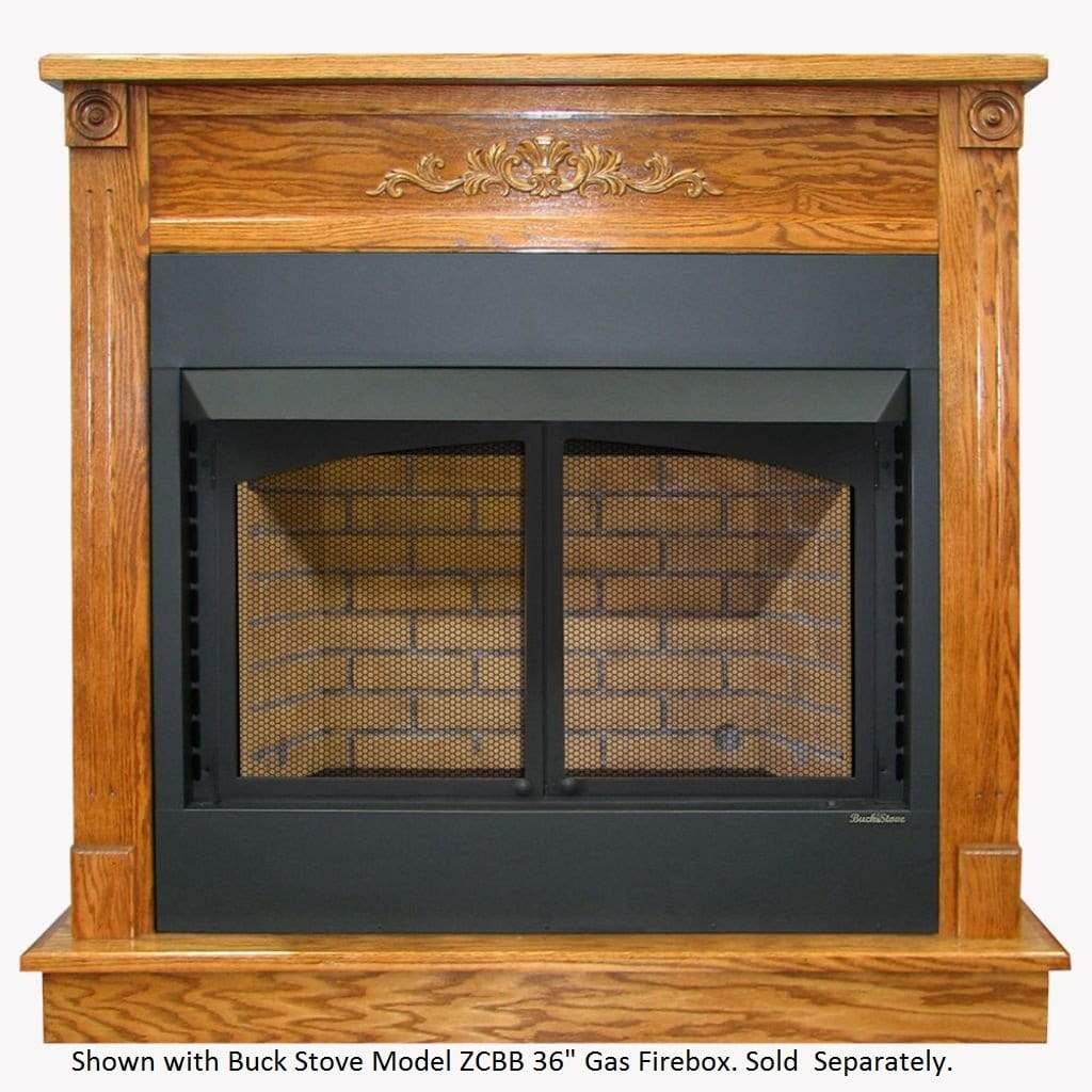 Buck Stove Standard Dark Oak Mantel for Gas Stoves and Fireboxes