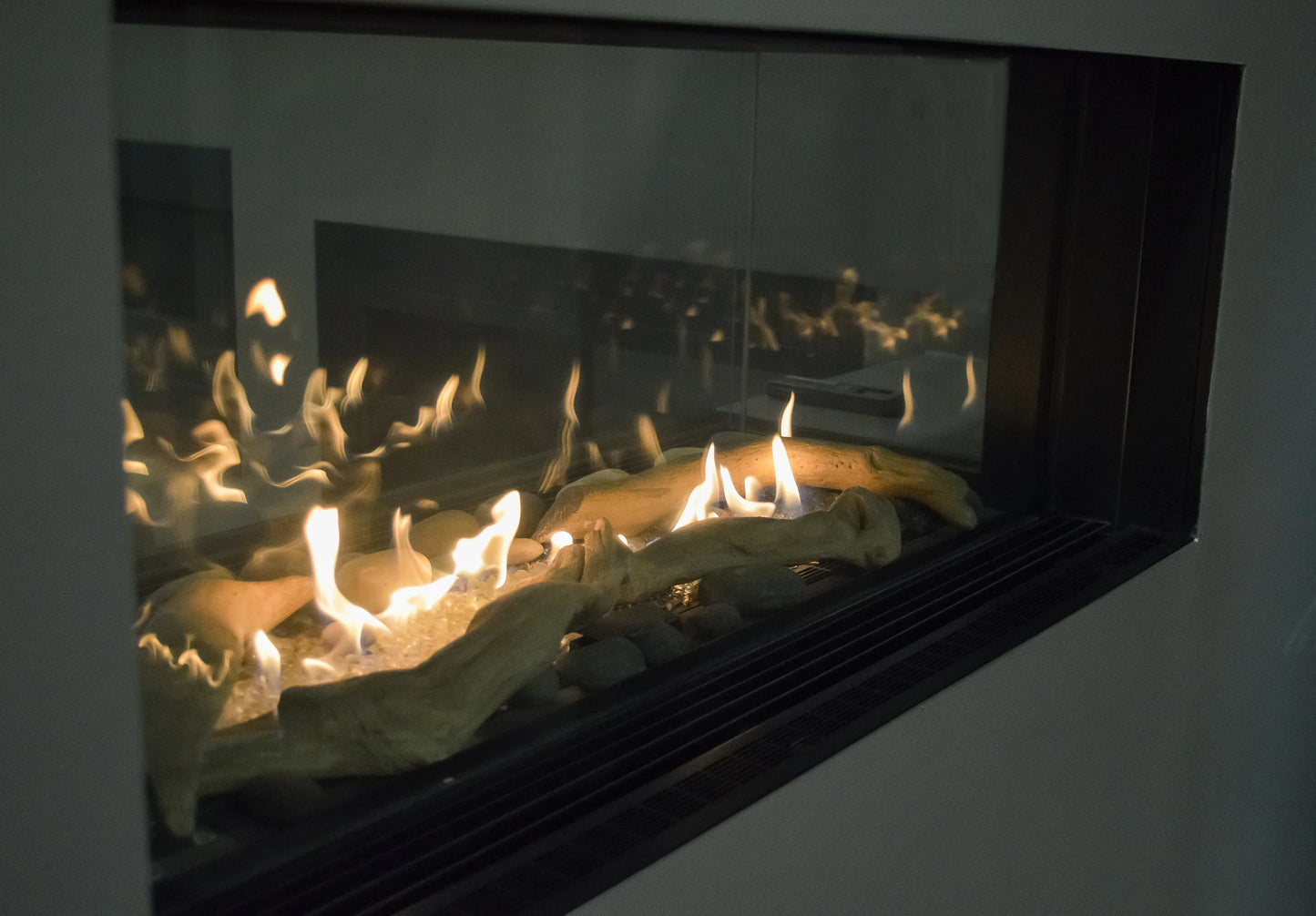 Sierra Flame by Amantii Lyon 48" 4-Sided See-Through Natural Gas Fireplace