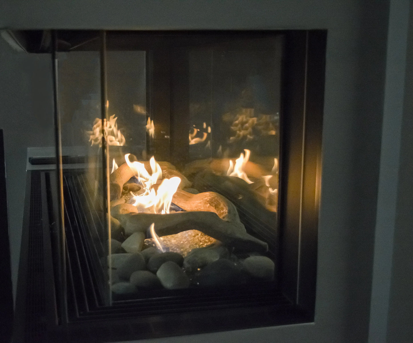 Sierra Flame by Amantii Lyon 48" 4-Sided See-Through Natural Gas Fireplace