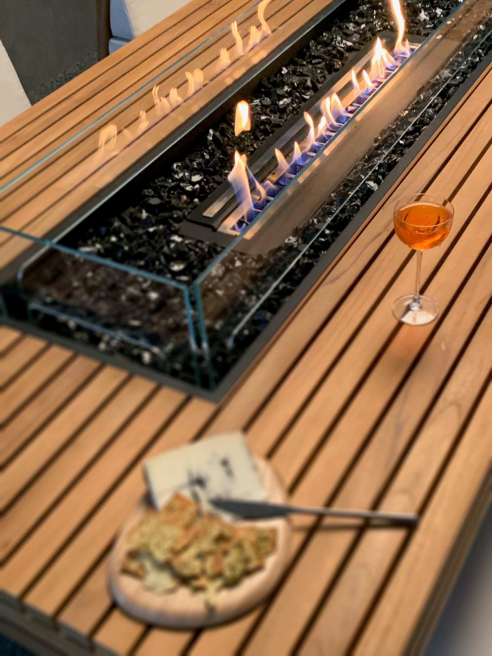 EcoSmart Fire 89" Gin 90 Bar Height Fire Pit Table with Ethanol Burner by Mad Design Group