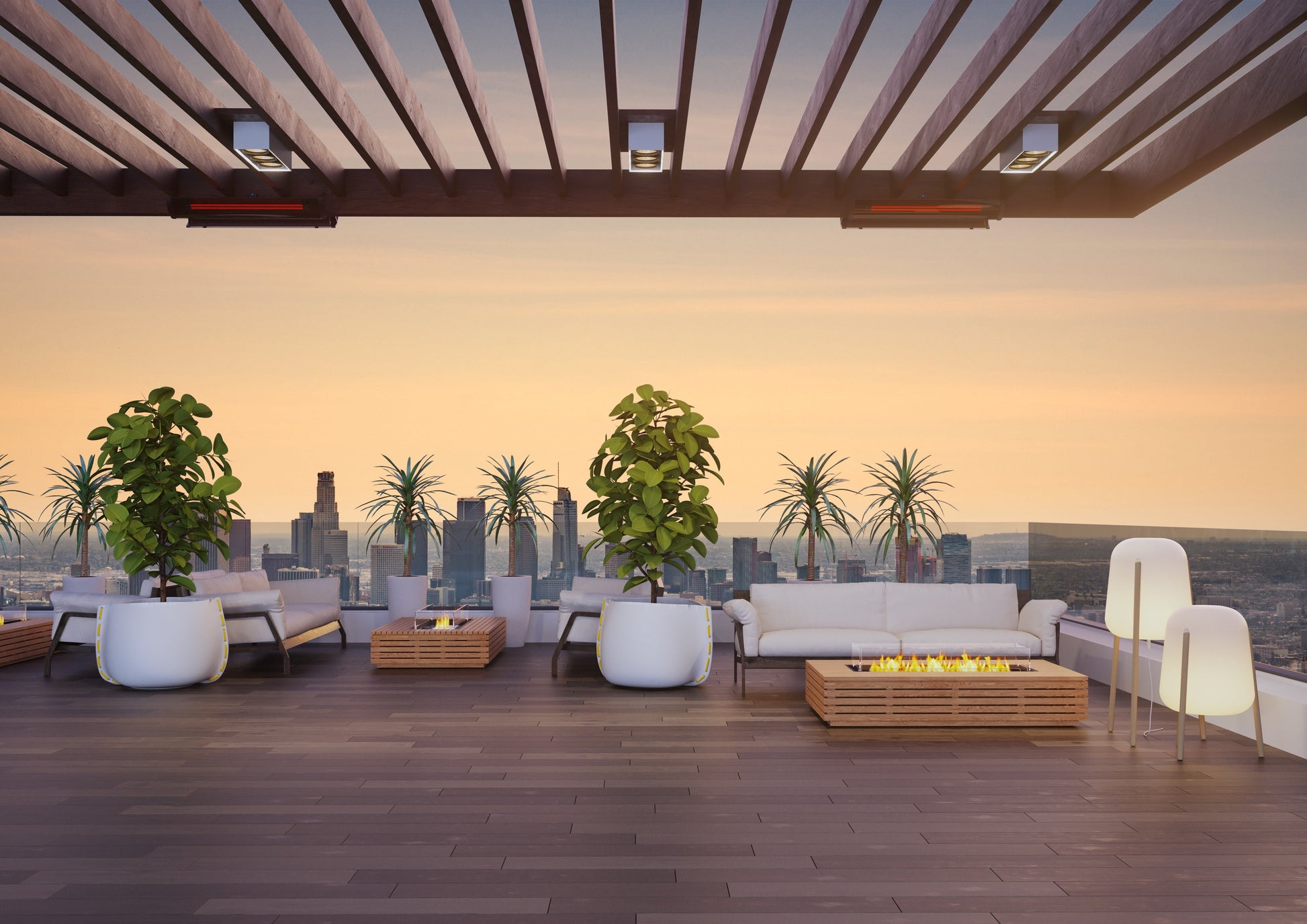 EcoSmart Fire 65" Wharf 65 Fire Pit Table with Ethanol Burner by Mad Design Group