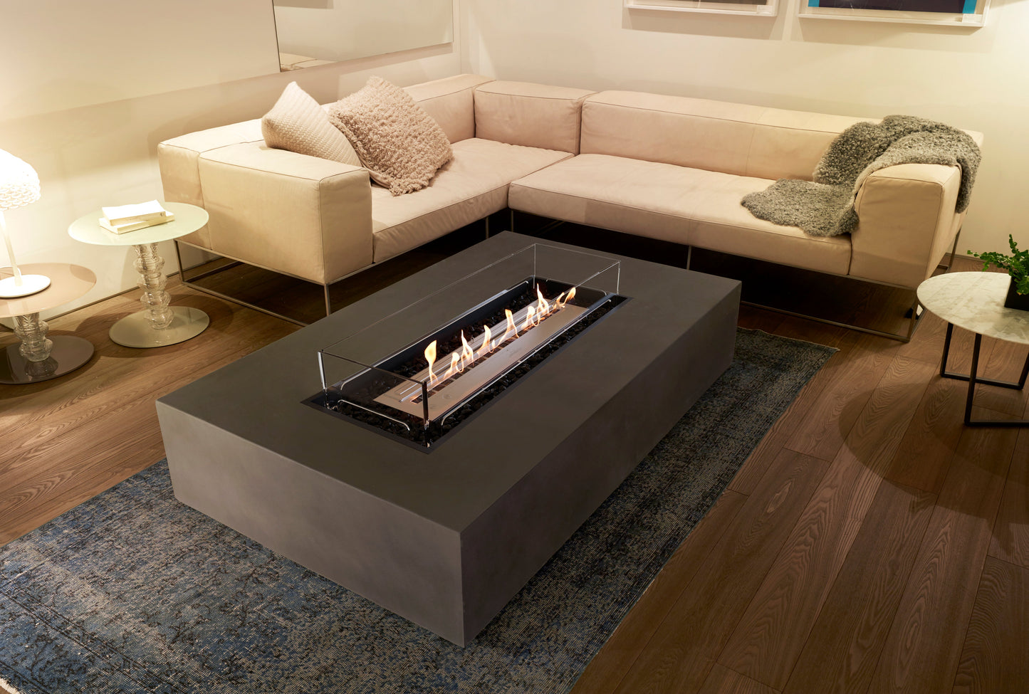 EcoSmart Fire 65" Wharf 65 Fire Pit Table with Gas LP/NG Burner by Mad Design Group
