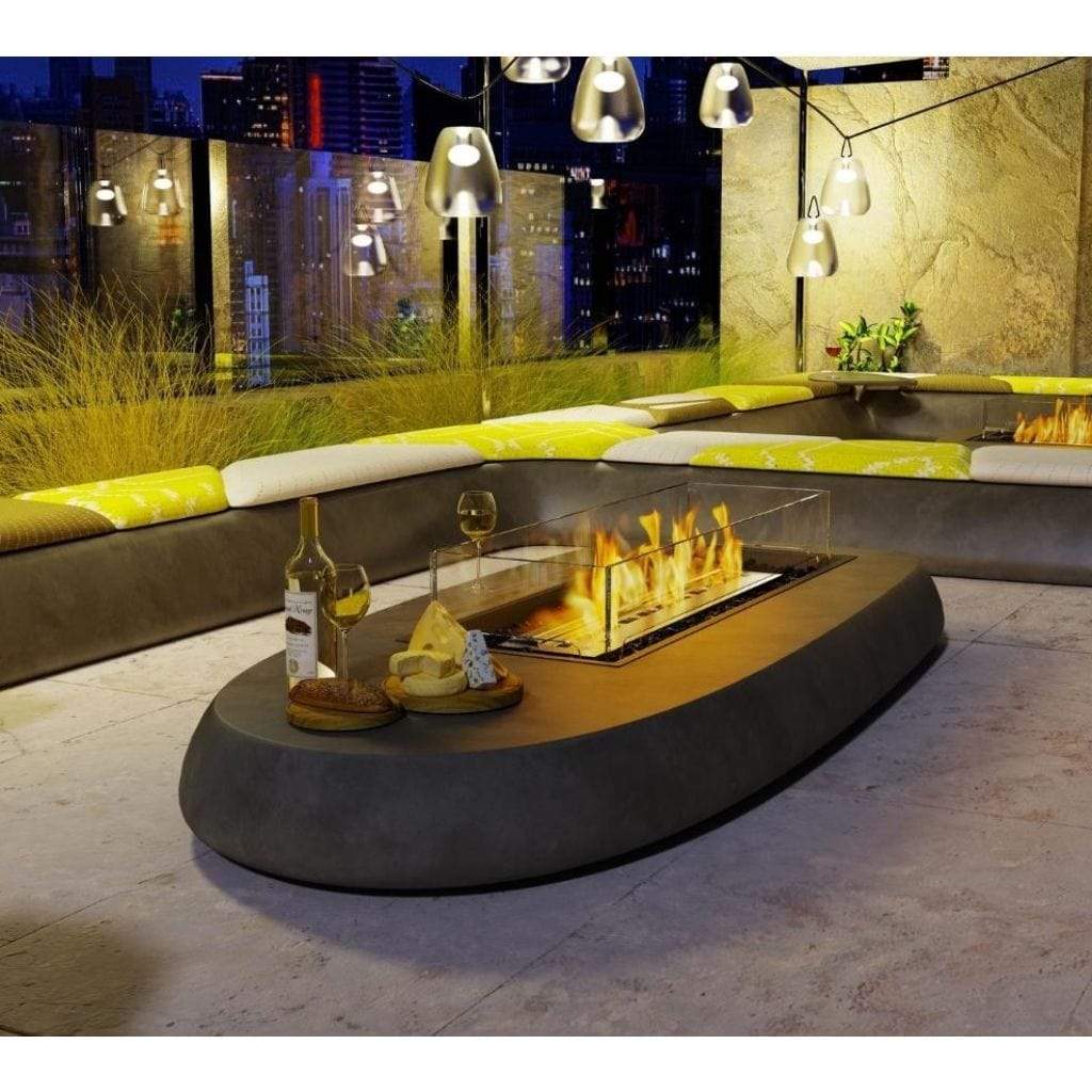EcoSmart Fire Linear 50 47" Black Fire Pit Kit with Gas LP/NG Burner by Mad Design Group