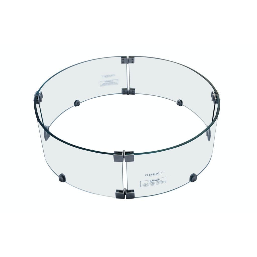Elementi 24" Round Clear Tempered Glass Table Wind Screen ONC05-001