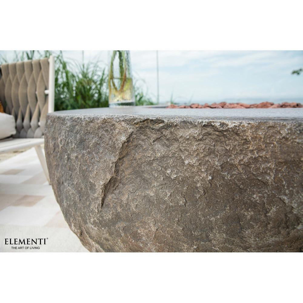 Elementi Boulder 35" Round Concrete Liquid Propane Fire Table