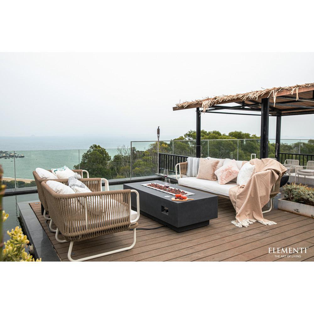 Elementi Granville 27" Rectangle Dark Gray Concrete Natural Gas Fire Table