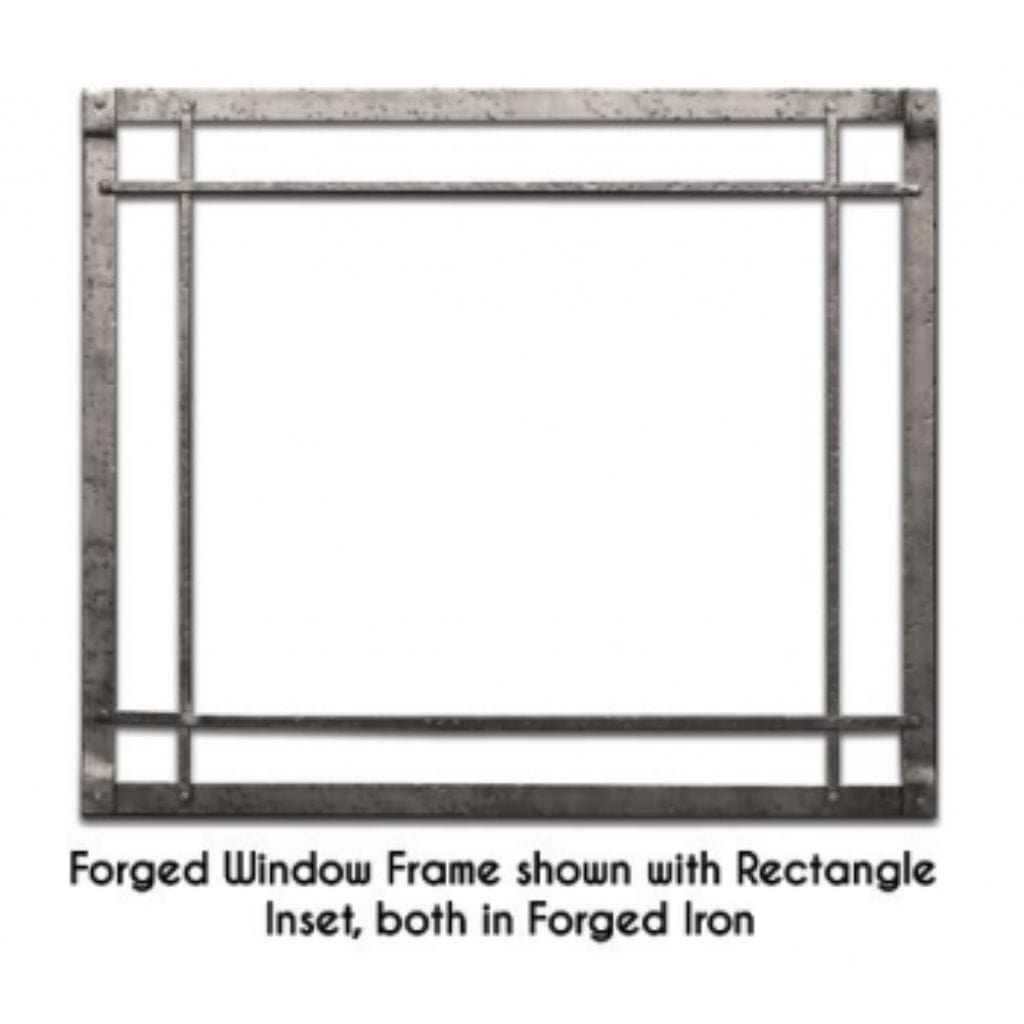 Empire 35" Oil-Rubbed Bronze Rectangle Forged Iron Inset for Rushmore DVCT35 Direct Vent Insert