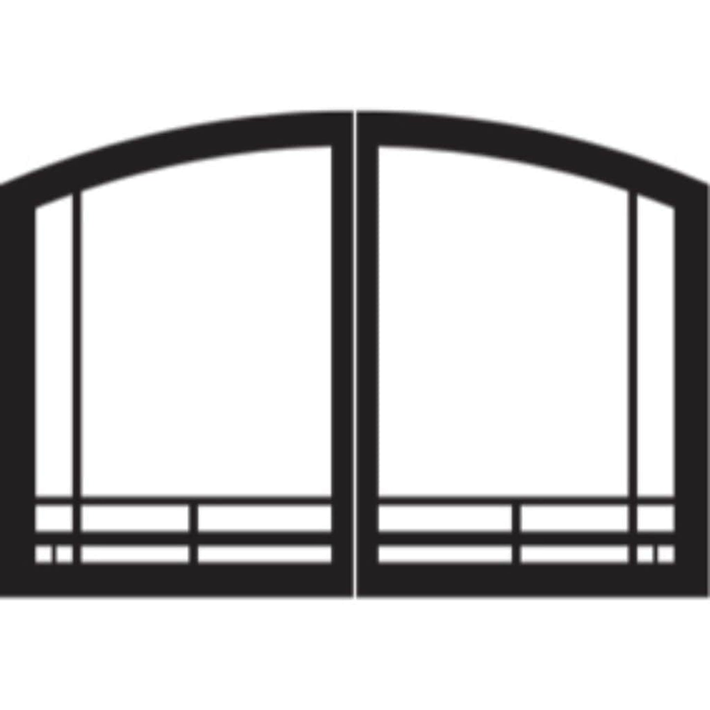 Empire Black Mission Arch Door Set for 36" Tahoe Deluxe Fireplace