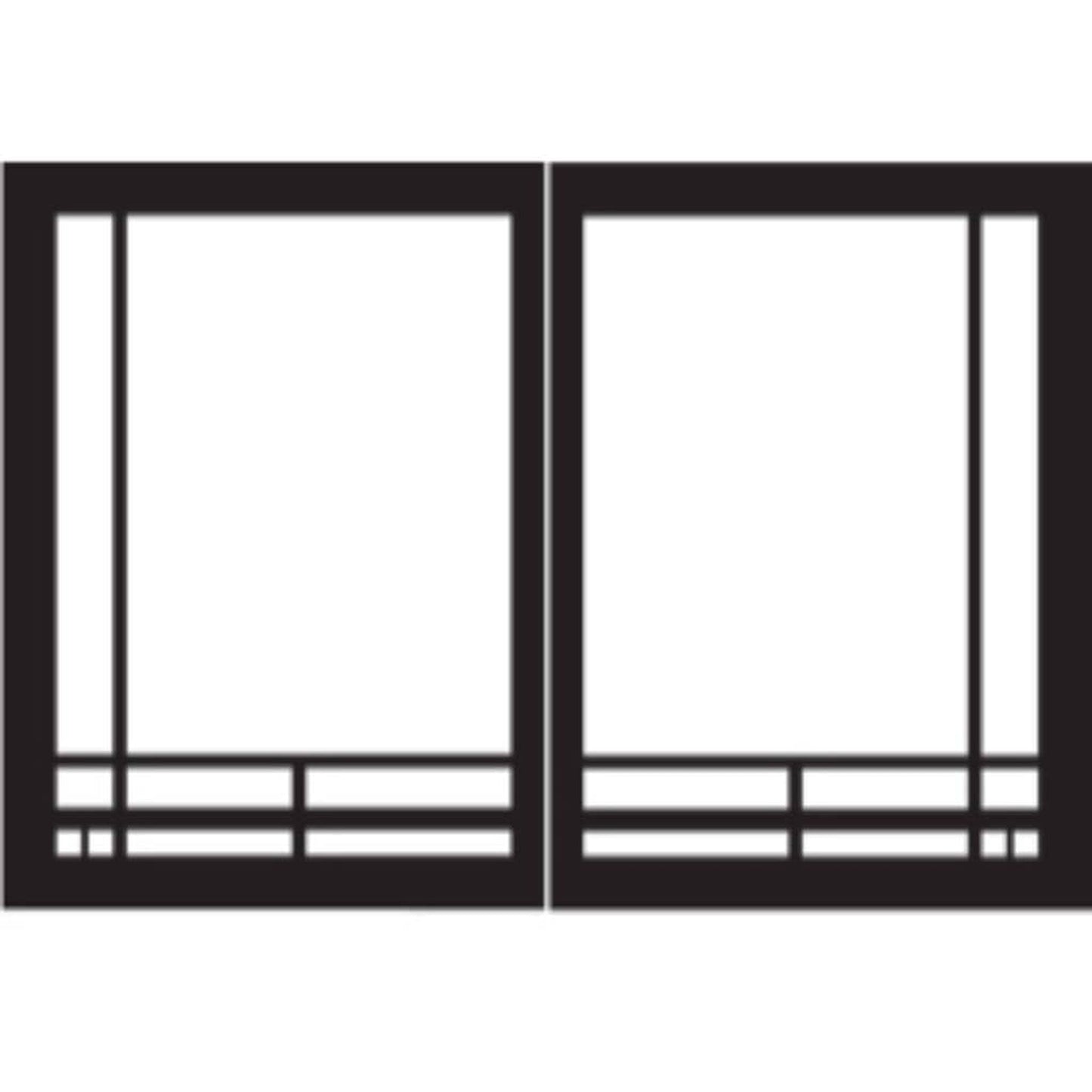 Empire Black Mission Rectangle Door Set for 42" Tahoe Deluxe Fireplace