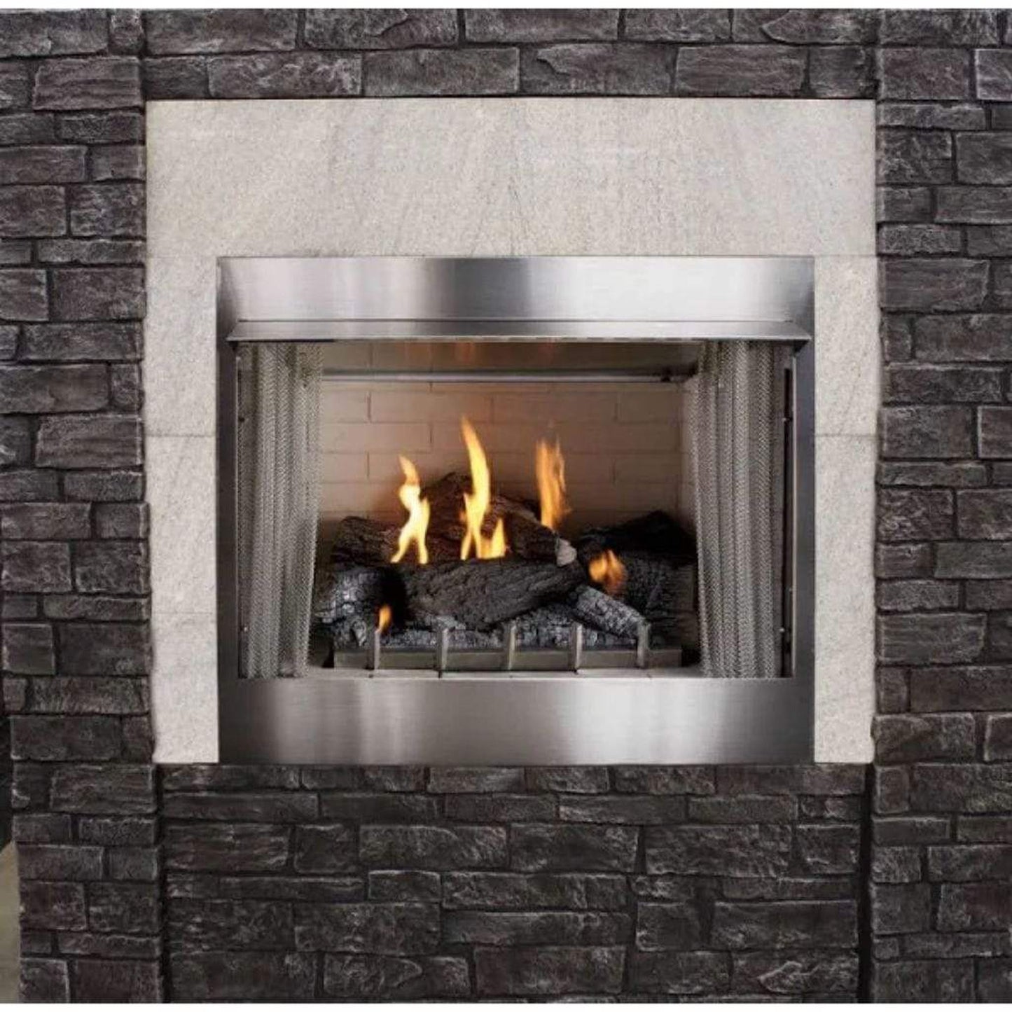 Empire Carol Rose Coastal 36" Stainless Steel Intermittent Pilot Control, Natural Gas Traditional Premium Outdoor Fireplace