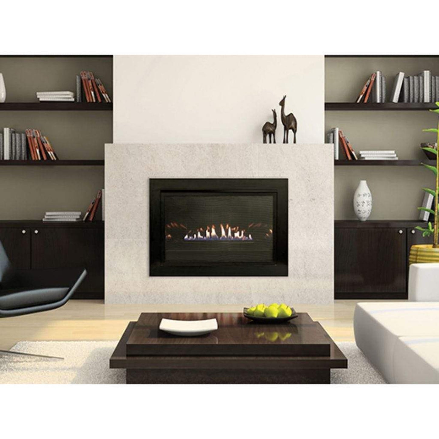 Empire Loft 27" 10,000 BTU Millivolt Control With On/Off Switch, Natural Gas Vent Free Small Fireplace Insert