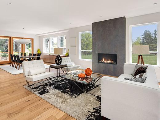 Empire Loft 36" Millivolt Control With On/Off Switch, Natural Gas Direct Vent Linear Fireplace