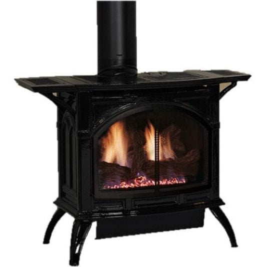 Empire Spirit 28" Porcelain Black Finish Millivolt Control With On/Off Switch, Natural Gas Direct Vent Cast Iron Medium Stove