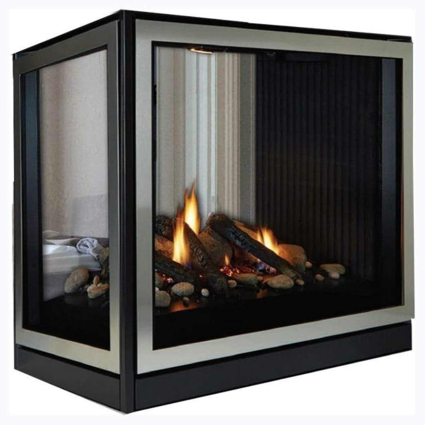 Empire Tahoe Clean Face 36" Millivolt Control With On/Off Switch, Natural Gas Direct Vent Premium Peninsula Fireplace