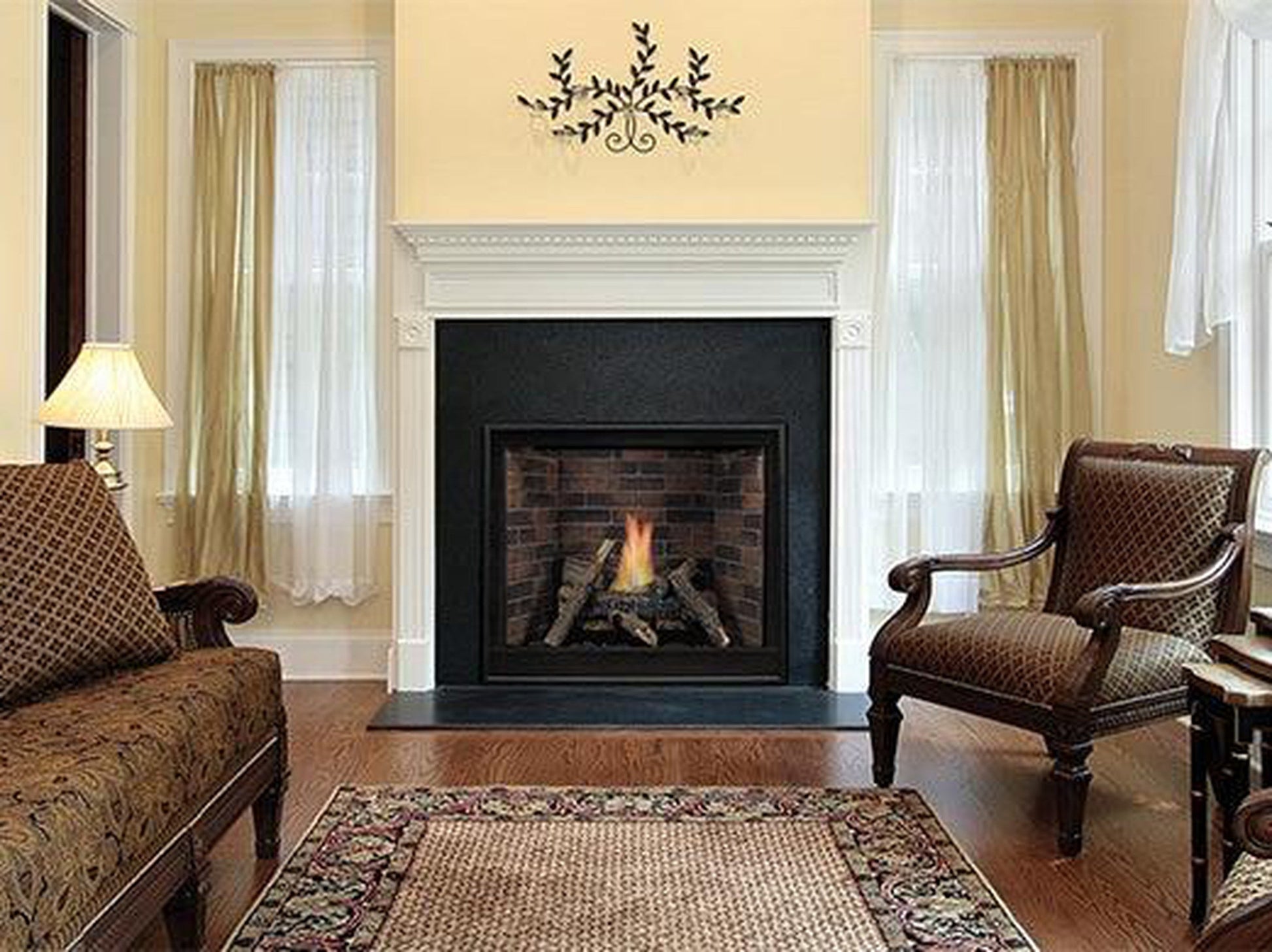 Empire Tahoe Clean Face 36" Millivolt Control With On/Off Switch, Natural Gas Direct Vent Traditional Premium Fireplace