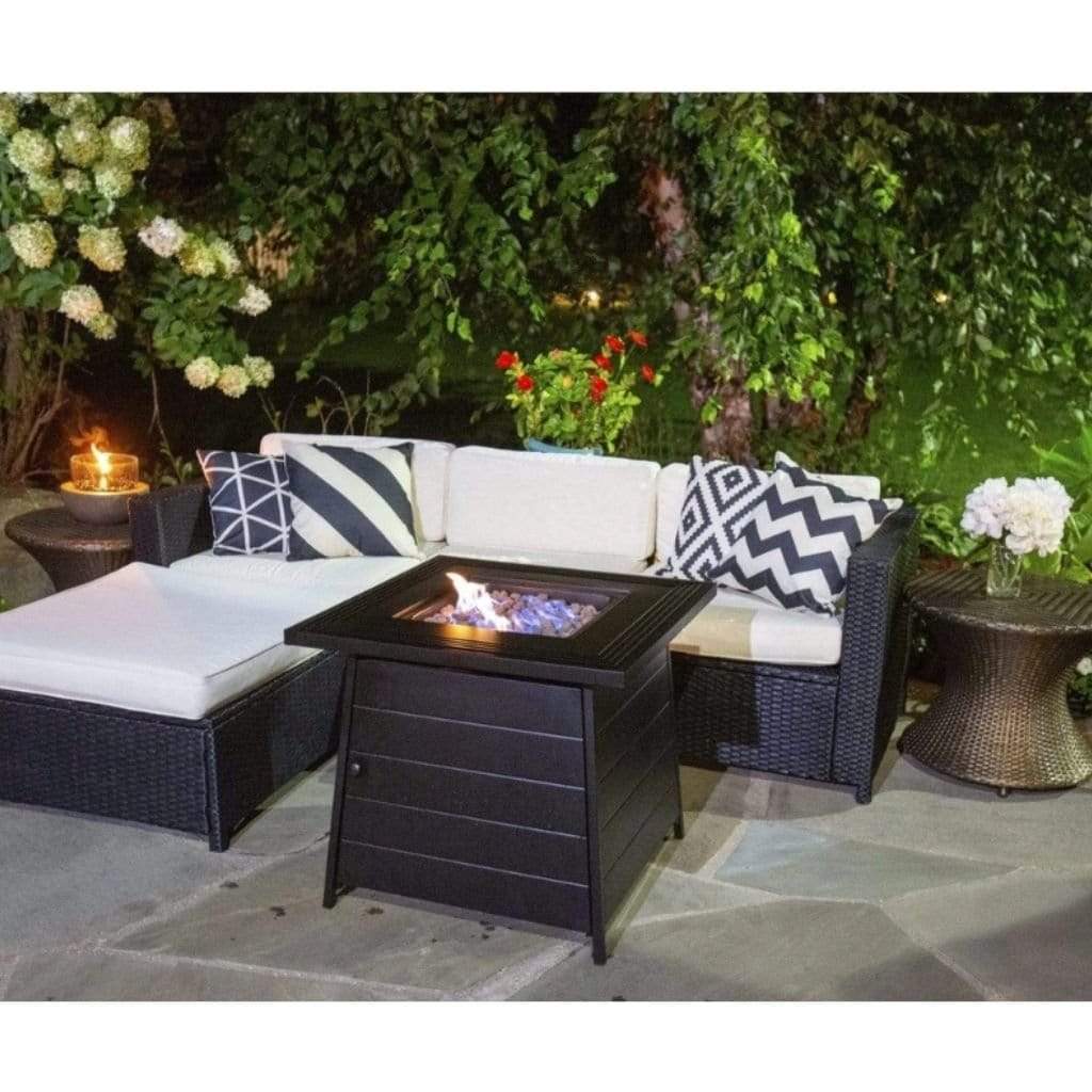Endless Summer The Anderson 28" Outdoor LP Gas Fire Pit Table With Steel Mantel