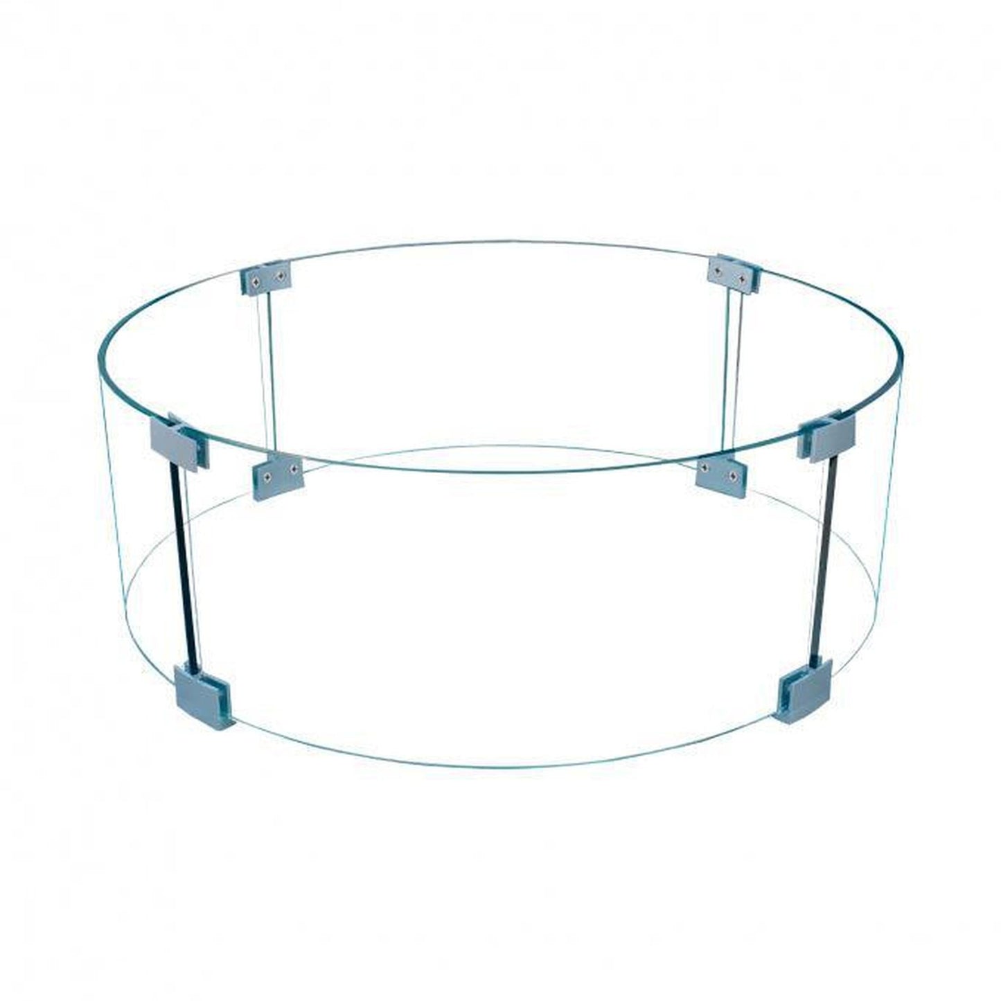 Firegear 60" Round Tempered Glass Windshield for 48" Flat Pan Gas Fire Pit
