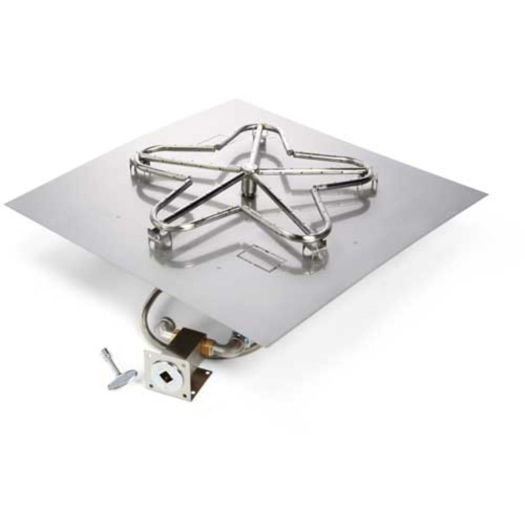 HPC 24" Square Flat Pan Match Lit Ignition Fire Pit Insert