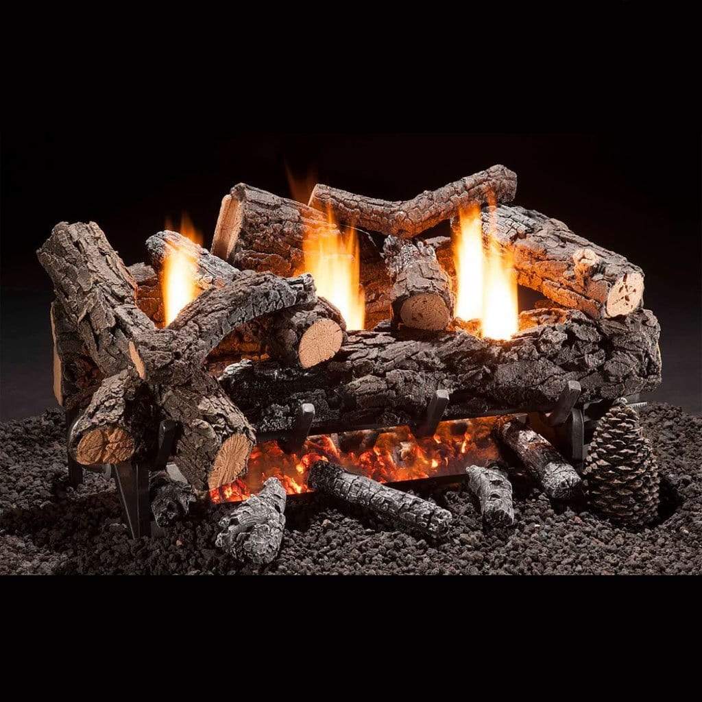 Hargrove 24" Cozy Fire Vent-Free Propane Gas Log Set With Millivolt Valve
