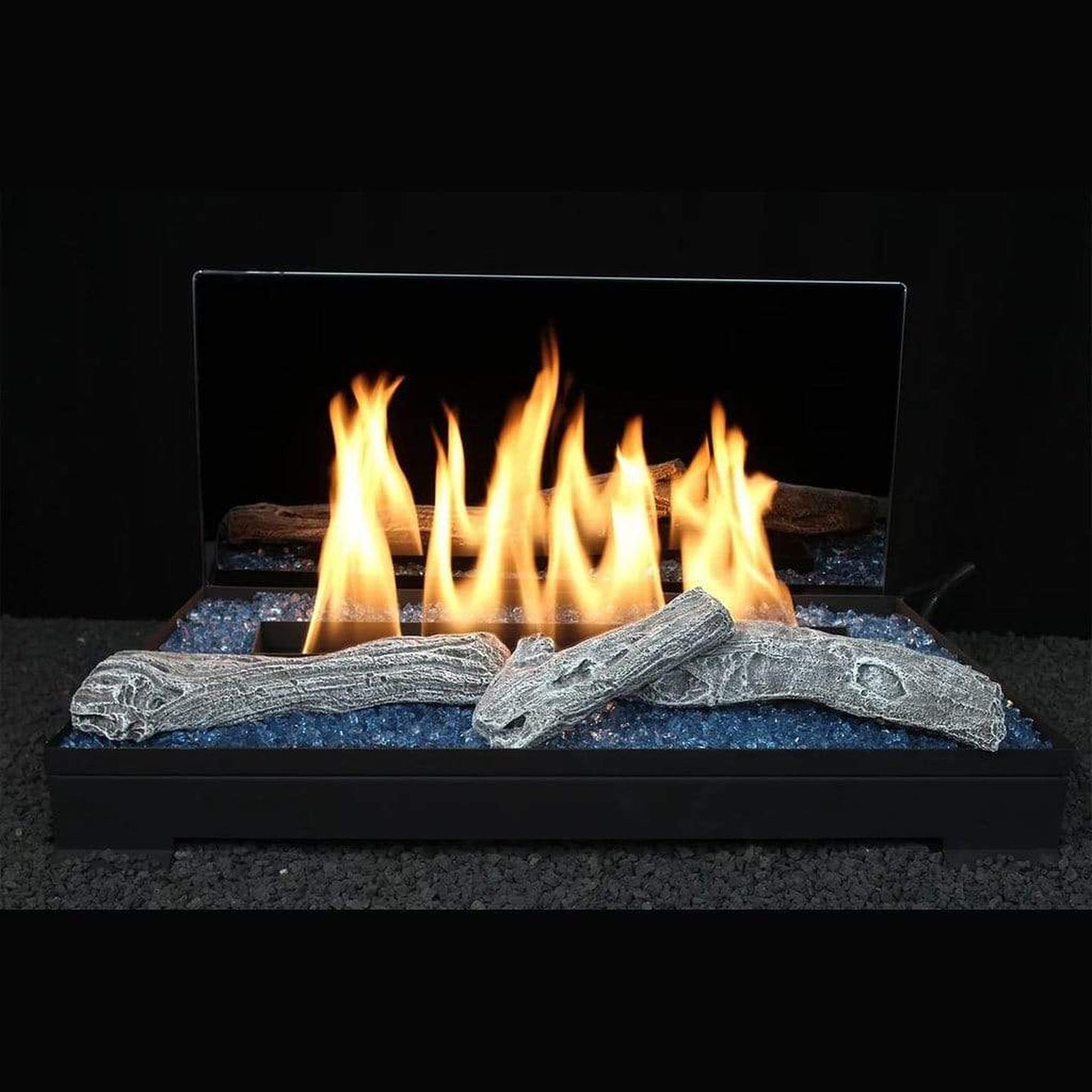 Hargrove Element 24" Driftwood Vent-Free Propane Burner System With Driftwood Twig Kit and Millivolt Valve