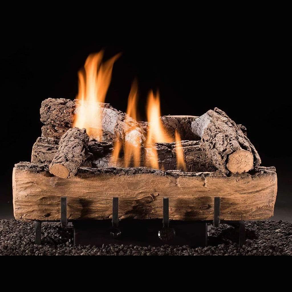 Hargrove 24" Weathered Oak Vent-Free Propane Gas Log Set With Manual Valve