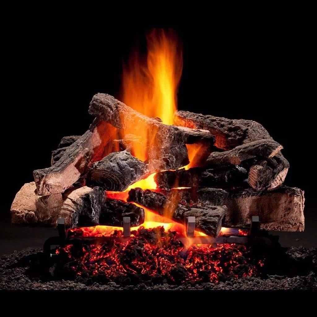 Hargrove Radiant Heat 30" Rustic Timbers Single Side Vented Gas Log