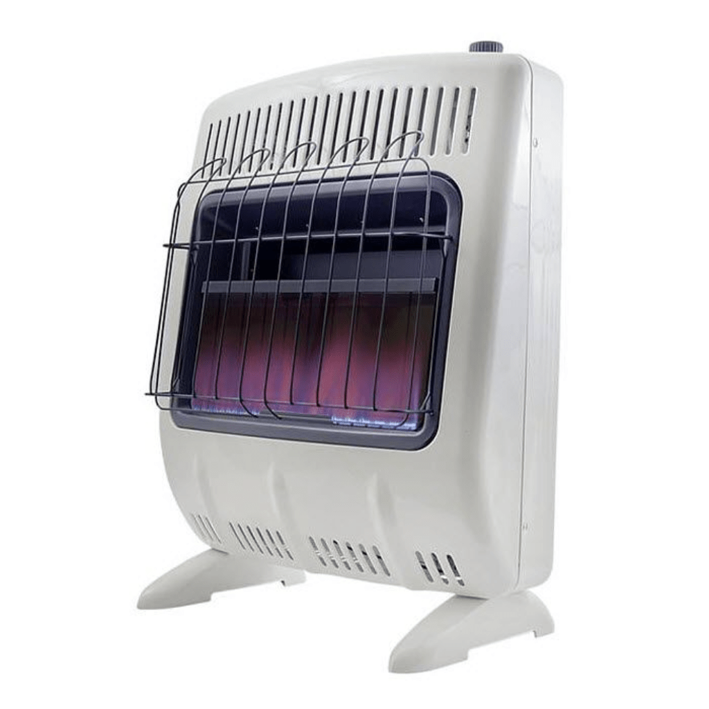 Heatstar 31" 30,000 BTU Blue Flame Vent Free Natural Gas Heater With Thermostat and Blower