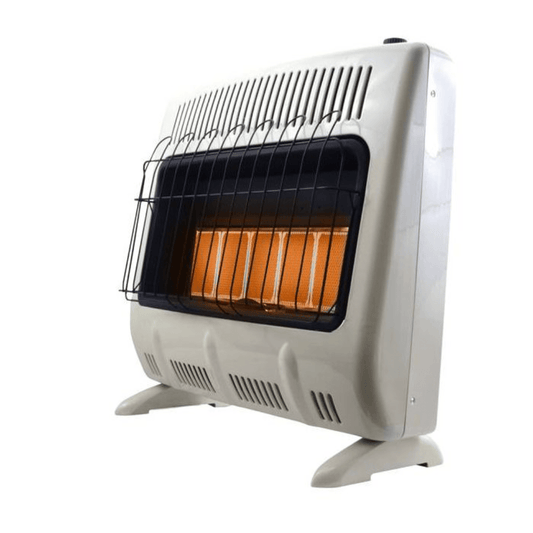 Heatstar 31" 30,000 BTU Infrared Radiant Vent Free Natural Gas Heater With Thermostat and Blower