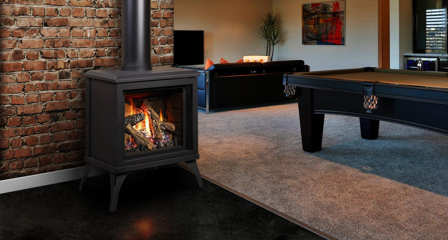 Kingsman FDV200S 23" Freestanding Intermittent Pilot Proflame 2, Propane Gas Direct Vent Stove