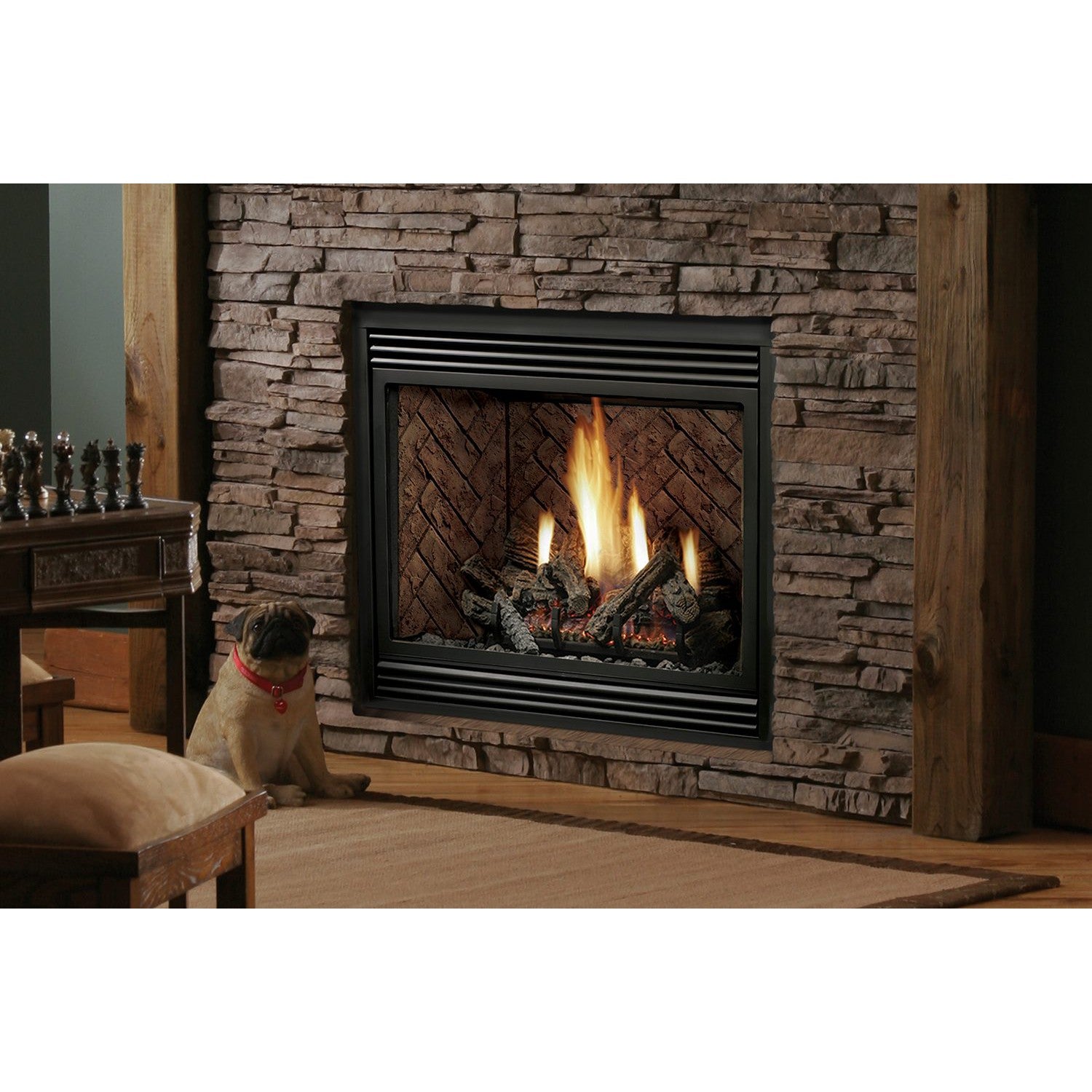 Kingsman HBZDV4224 42" Zero Clearance Millivolt Control, Natural Gas Direct Vent Fireplace