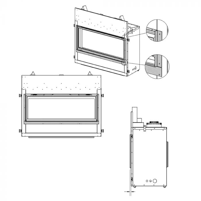 Kingsman Tile Lip Kit for ZCVRB60 Direct Vent Fireplace