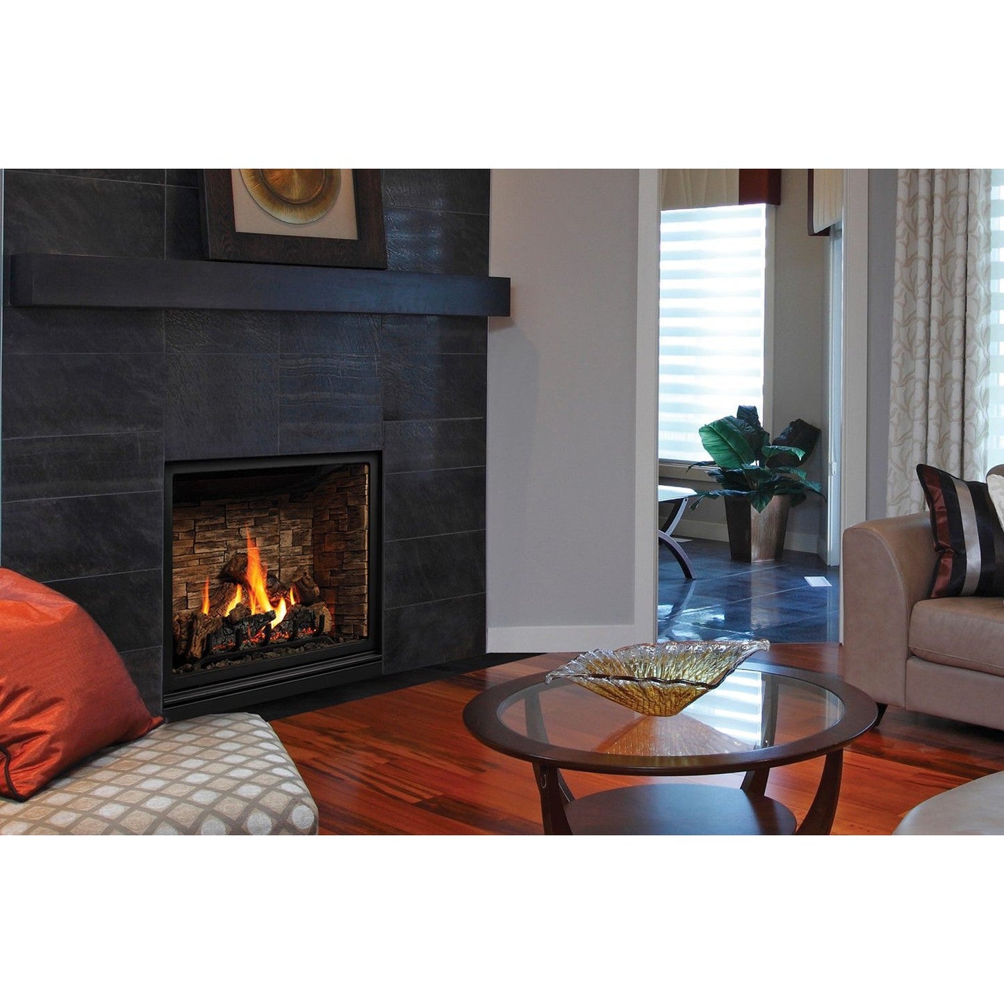 Kingsman ZCV39H 39" Zero Clearance Millivolt Control, Natural Gas Direct Vent Fireplace