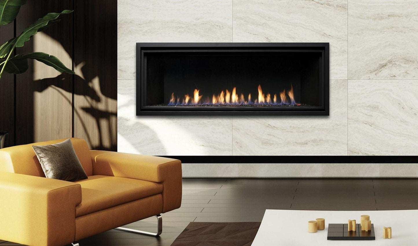 Kingsman ZCVRB60 60" Zero Clearance Intermittent Pilot Control, Natural Gas Direct Vent Linear Fireplace