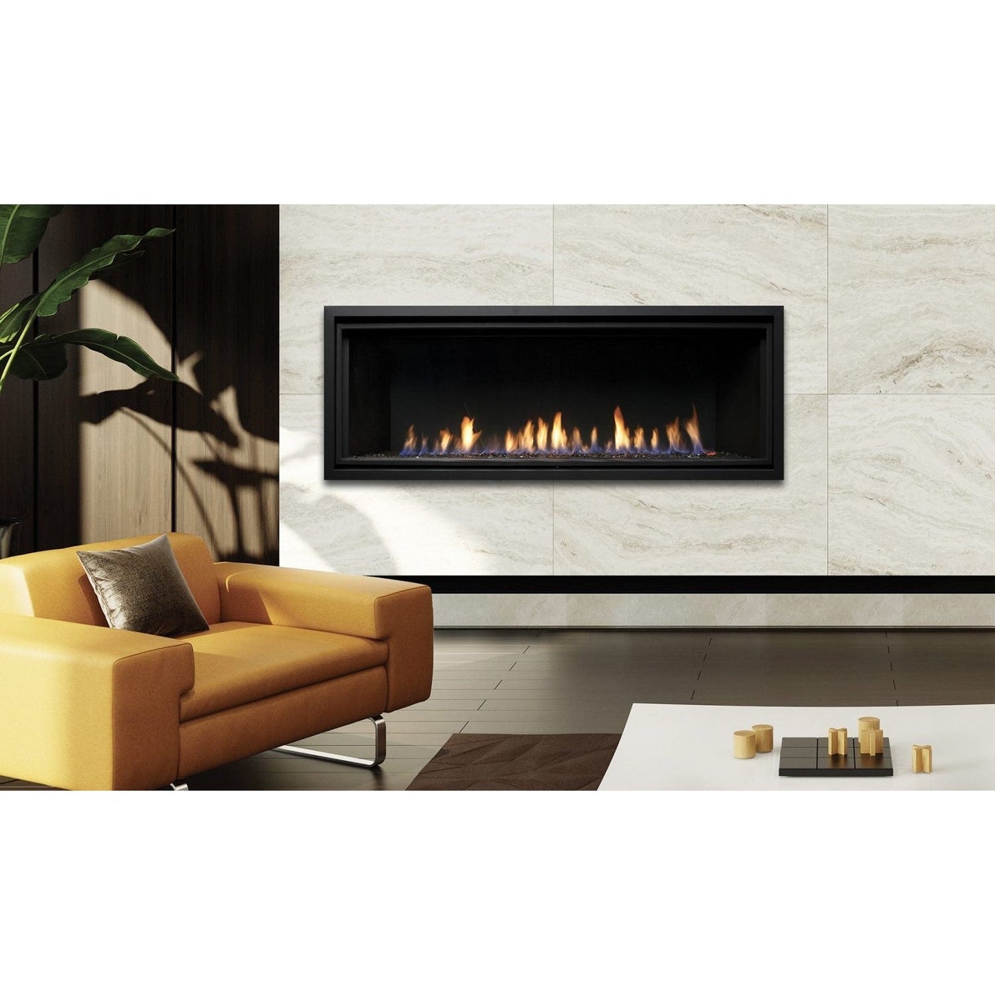 Kingsman ZCVRB60 60" Zero Clearance Millivolt Control, Natural Gas Direct Vent Linear Fireplace