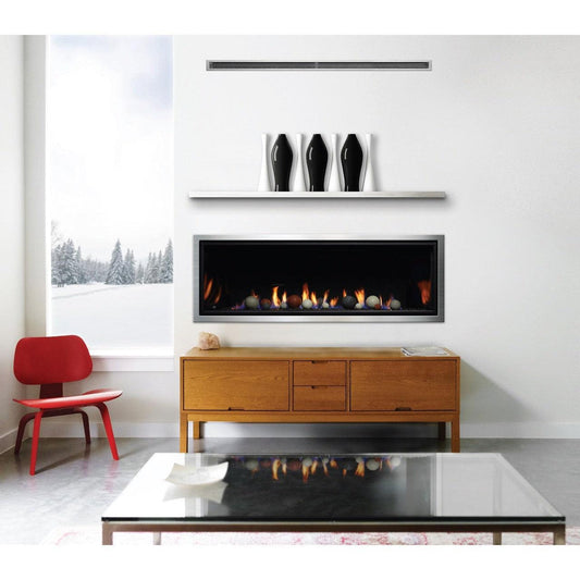 Kingsman ZCVRB60 60" Zero Clearance Millivolt Control, Natural Gas Direct Vent Linear Fireplace