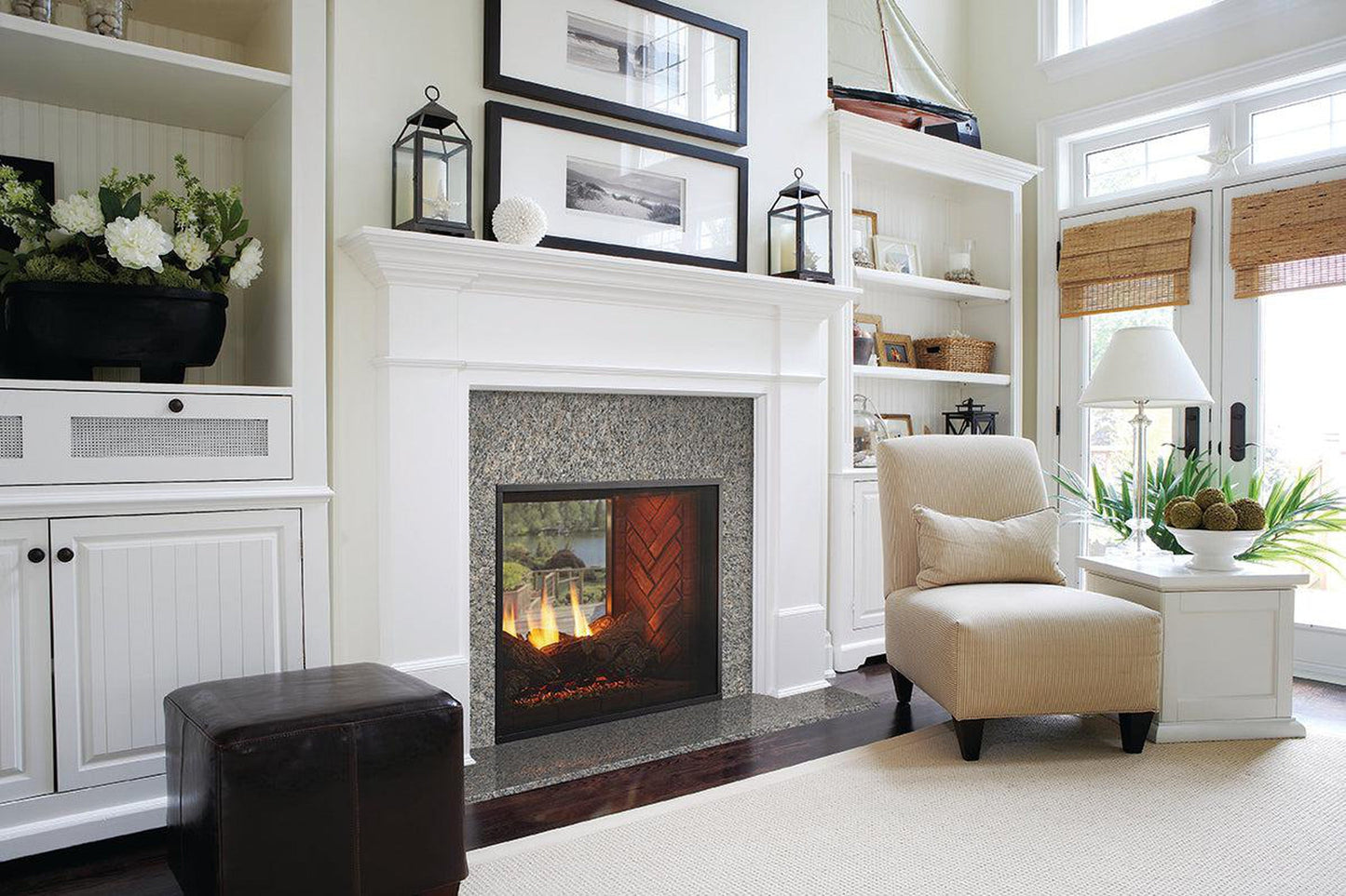 Majestic Fortress 36" Traditional Indoor/Outdoor See-Through Direct Vent Natural Gas Fireplace With IntelliFire Touch Ignition System