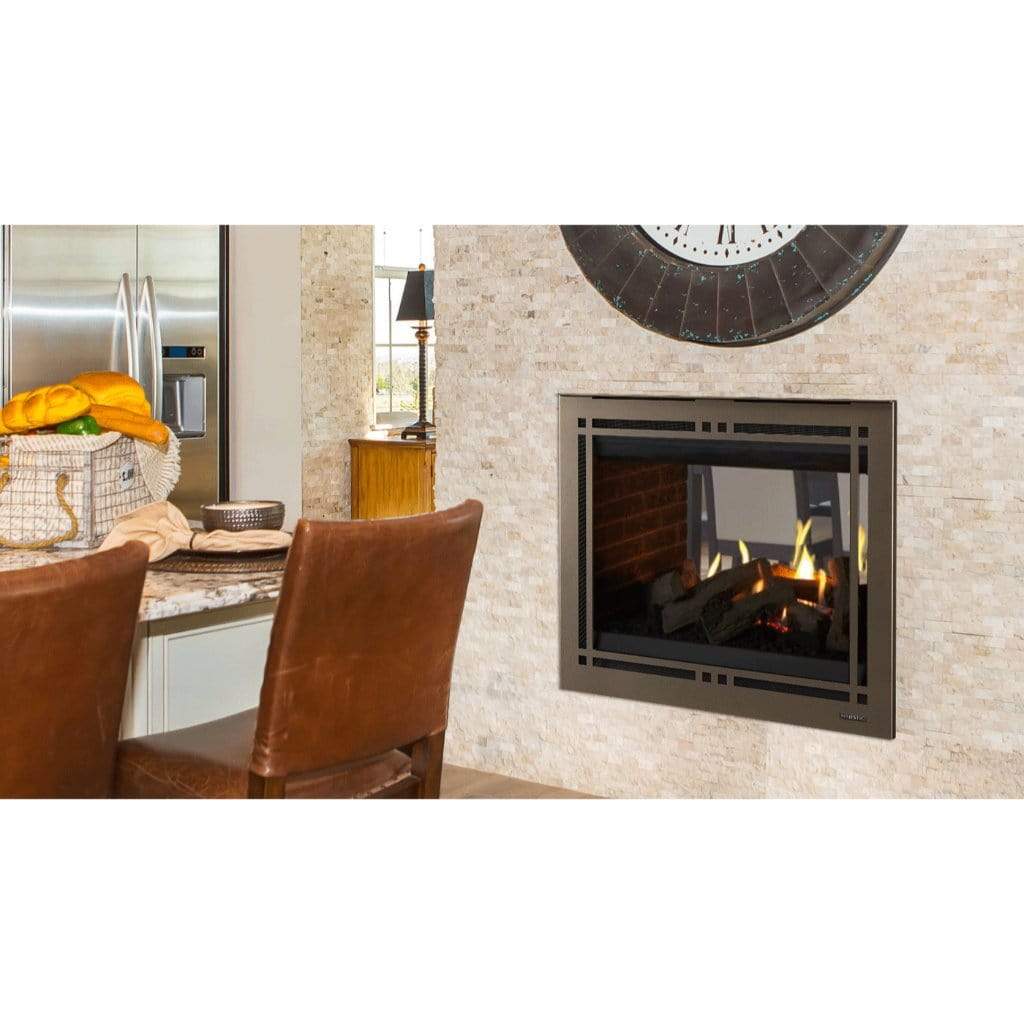 Majestic Pearl II See-Through 36" Traditional Direct Vent Gas Fireplace With IntelliFire Touch Ignition System