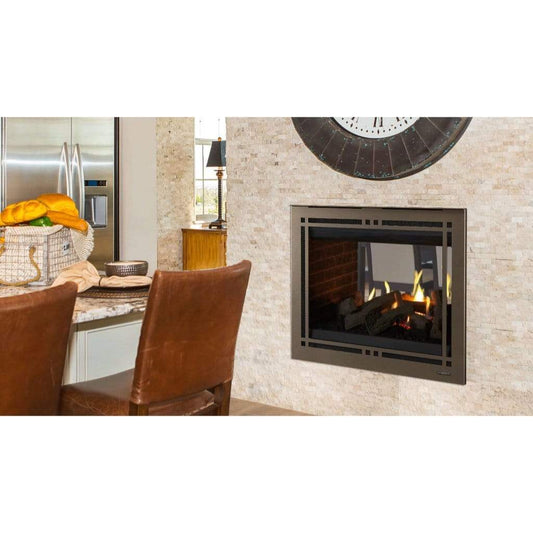 Majestic Pearl II See-Through 36" Traditional Direct Vent Gas Fireplace With IntelliFire Touch Ignition System