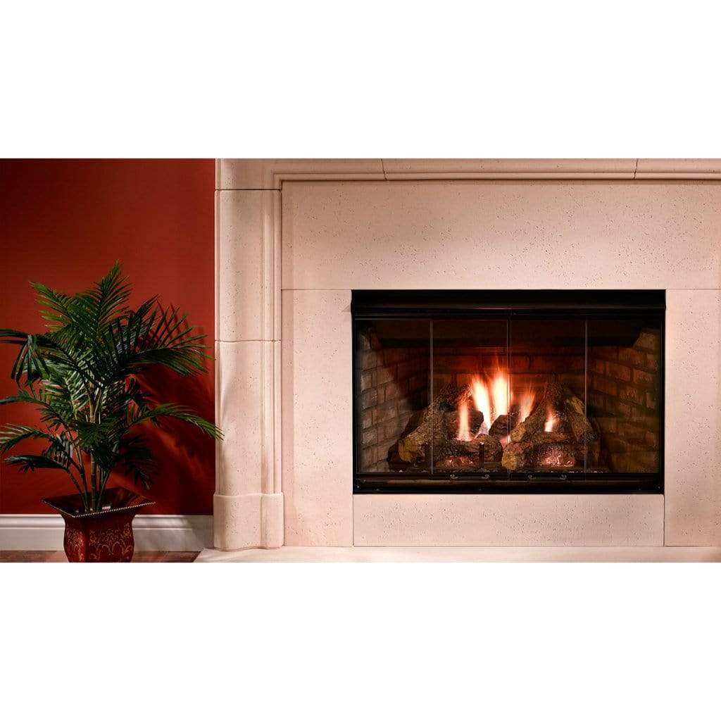 Majestic Reveal 42" Traditional Open Hearth B-Vent Natural Gas Fireplace With IntelliFire Ignition System and Traditional Refractory