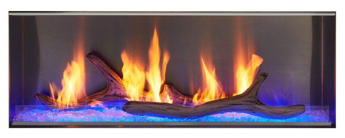 Majestic Lanai 60" Linear Contemporary Outdoor Vent Free Natural Gas Fireplace With IntelliFire Ignition System