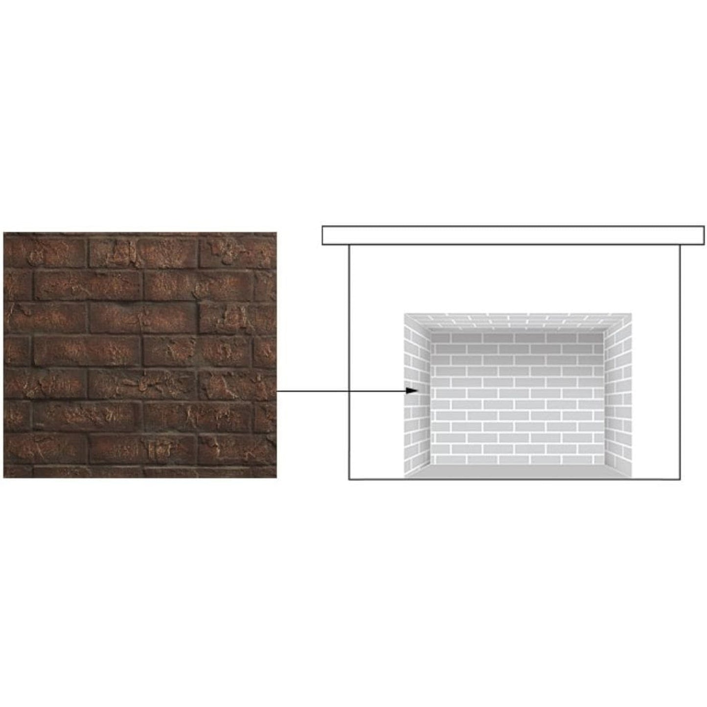 Majestic Cottage Red Brick Interior Panels for Quartz 42" Gas Fireplace