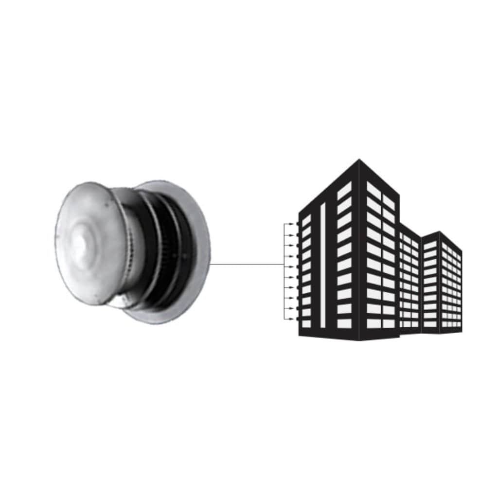 Majestic DVP Horizontal High Rise Termination Cap With Glass Base