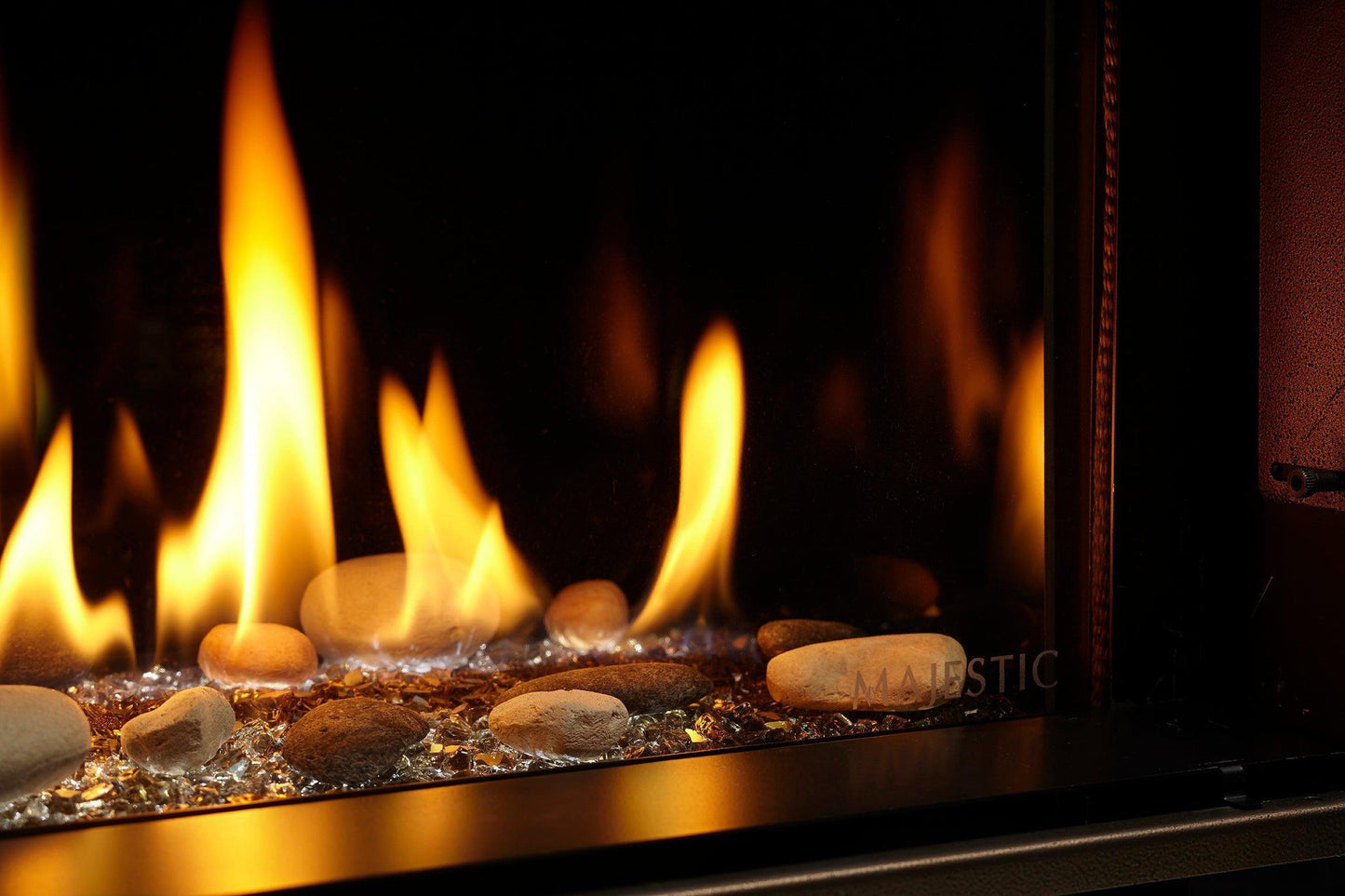 Majestic Echelon II 60" Linear Contemporary Direct Vent Natural Gas Fireplace With IntelliFire Touch Ignition System