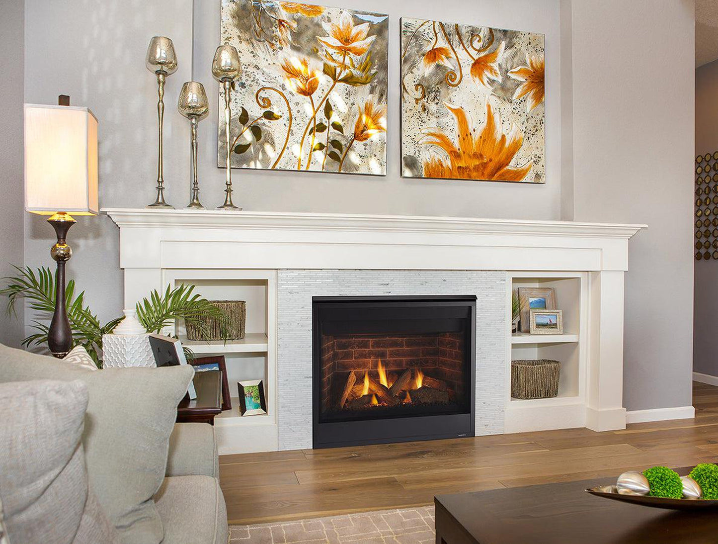 Majestic Quartz 36" Traditional Top/Rear Direct Vent Natural Gas Fireplace With IntelliFire Touch Ignition System