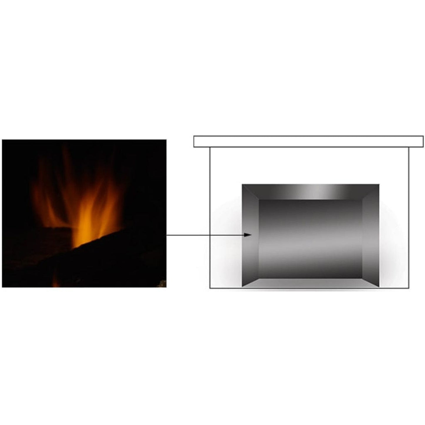 Majestic Reflective Black Glass Interior Panels for Quartz Platinum 36" Gas Fireplace